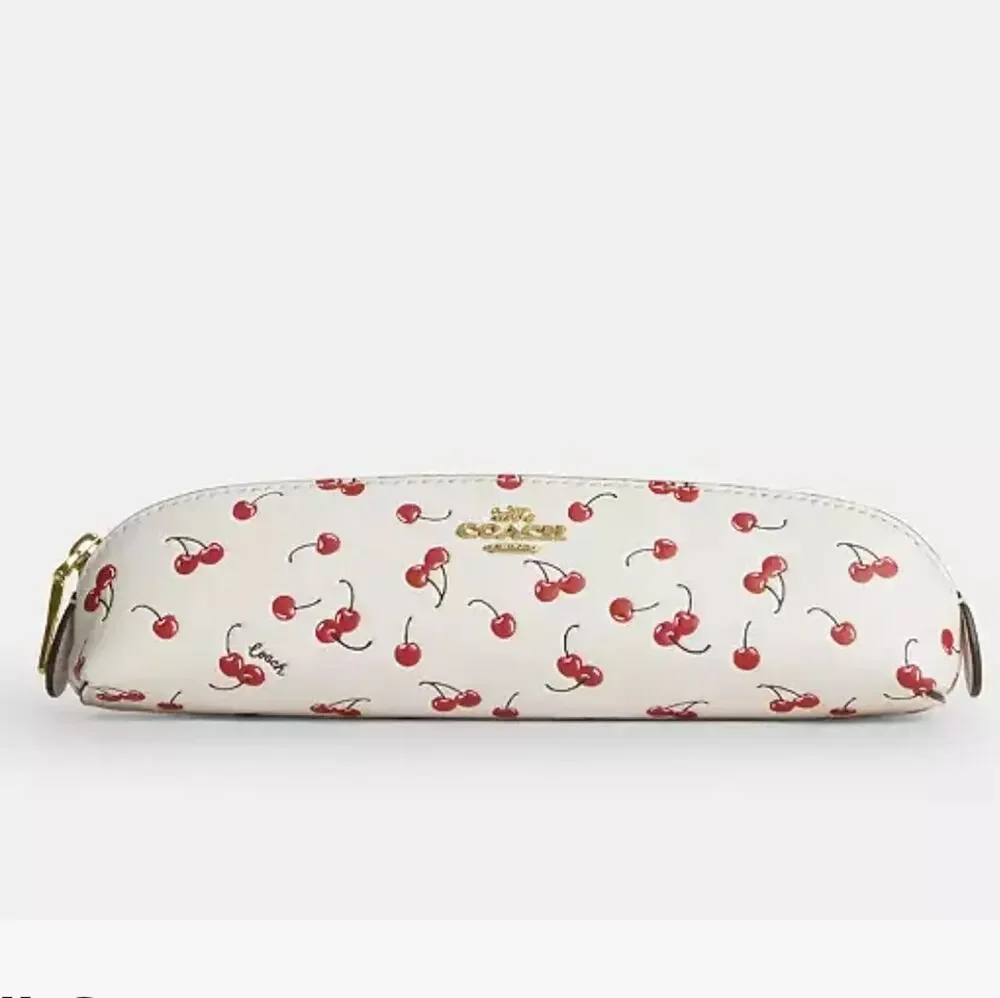 Coach Cherry Print Pencil Case NEW